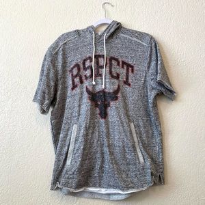 UNDER ARMOUR Respect Gray Short Sleeve Hoodie